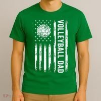 USA Flag Volleyball Dad Volleyball Game Day Vibes T-Shirt thumb 3