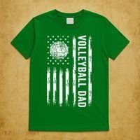 USA Flag Volleyball Dad Volleyball Game Day Vibes T-Shirt thumb 5