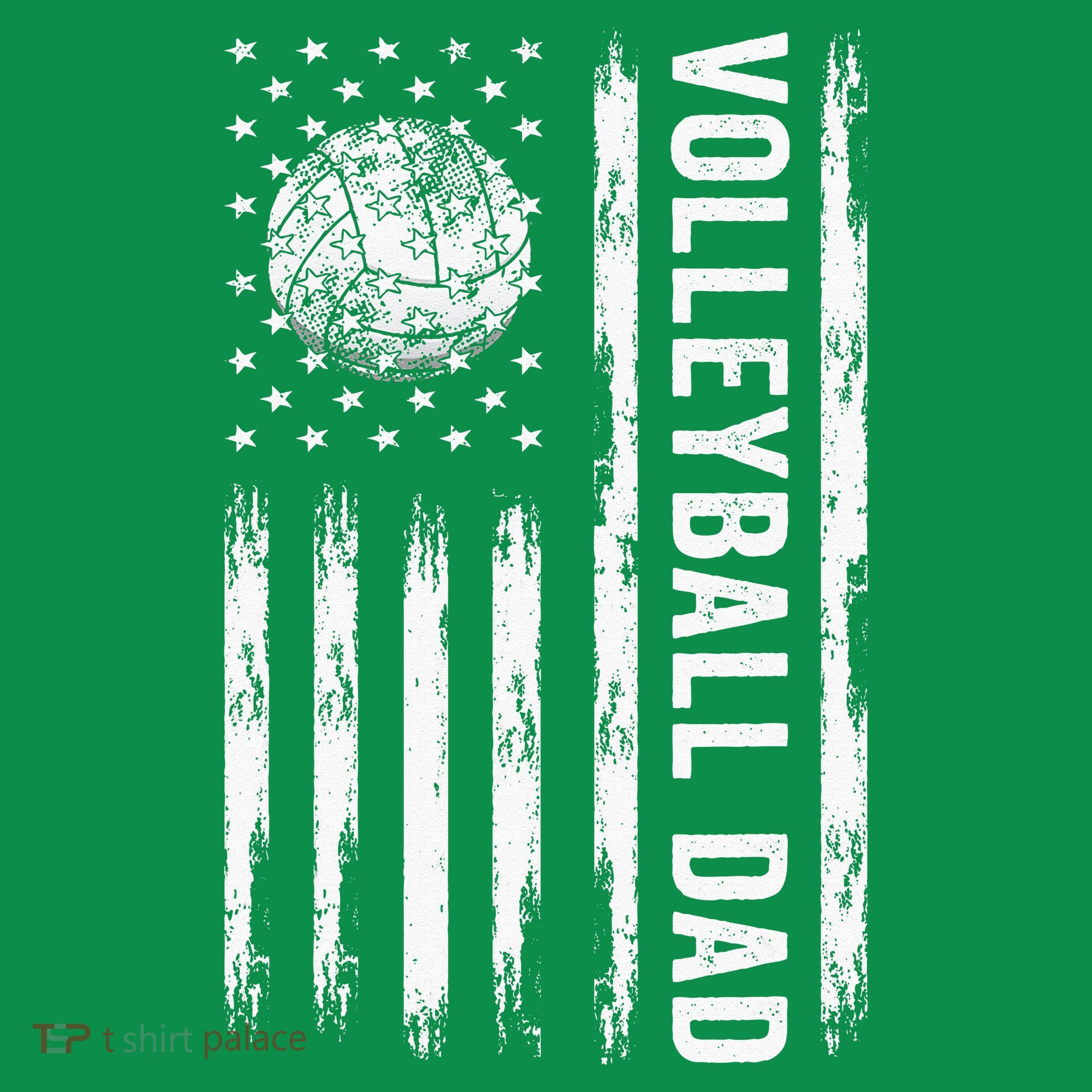 USA Flag Volleyball Dad Volleyball Game Day Vibes T-Shirt