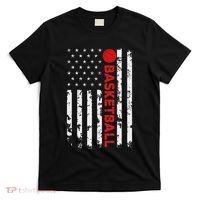 Usa Flag Vintage Distressed American Flag Basketball T-Shirt thumb 0