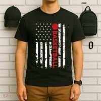 Usa Flag Vintage Distressed American Flag Basketball T-Shirt thumb 6