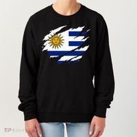 Uruguay Flag With Sun Graphic For Soccer Fans Women's Sweatshirt thumb 0