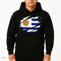 Uruguay Flag With Sun Graphic For Soccer Fans Hoodie thumb 2