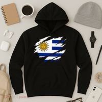 Uruguay Flag With Sun Graphic For Soccer Fans Hoodie thumb 3