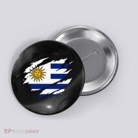 Uruguay Flag With Sun Graphic For Soccer Fans Button thumb 0