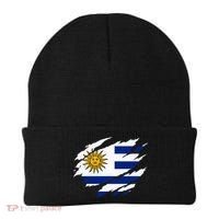 Uruguay Flag With Sun Graphic For Soccer Fans Beanie thumb 0