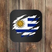 Uruguay Flag With Sun Graphic For Soccer Fans Coaster thumb 0