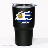 Uruguay Flag With Sun Graphic For Soccer Fans Tumbler thumb 0