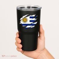 Uruguay Flag With Sun Graphic For Soccer Fans Tumbler thumb 2