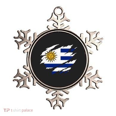 Uruguay Flag With Sun Graphic For Soccer Fans Ornament