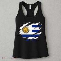 Uruguay Flag With Sun Graphic For Soccer Fans Women's Tank Top thumb 3