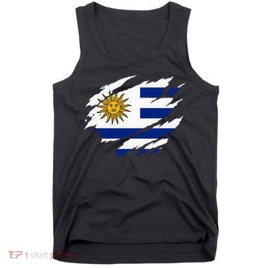 Uruguay Flag With Sun Graphic For Soccer Fans Tank Top