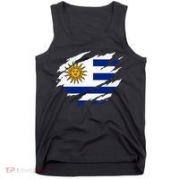 Uruguay Flag With Sun Graphic For Soccer Fans Tank Top thumb 0