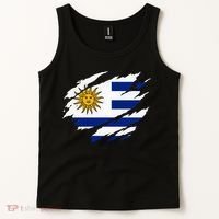 Uruguay Flag With Sun Graphic For Soccer Fans Tank Top thumb 2