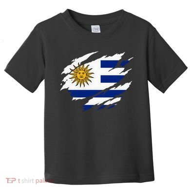 Uruguay Flag With Sun Graphic For Soccer Fans Toddler T-Shirt