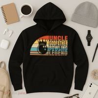 Uncle Godfather And Bowling Legend Bowling Uncle Gift Hoodie thumb 3