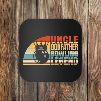 Uncle Godfather And Bowling Legend Bowling Uncle Gift Coaster