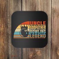 Uncle Godfather And Bowling Legend Bowling Uncle Gift Coaster thumb 0