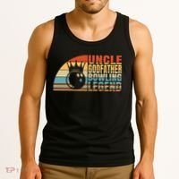 Uncle Godfather And Bowling Legend Bowling Uncle Gift Tank Top thumb 3
