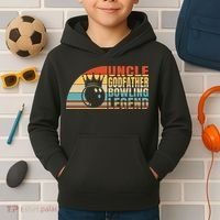 Uncle Godfather And Bowling Legend Bowling Uncle Gift Kids Hoodie thumb 2