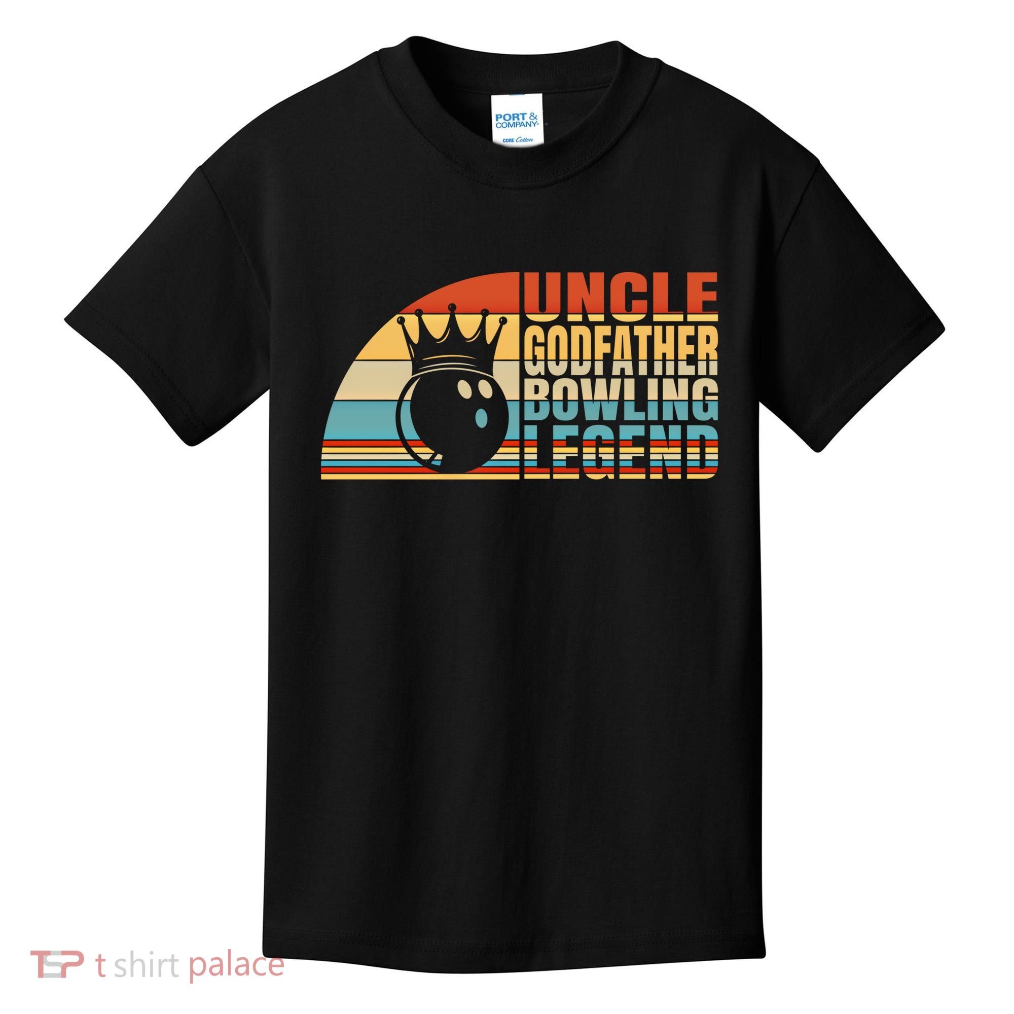 Uncle Godfather And Bowling Legend Bowling Uncle Gift Kids T-Shirt