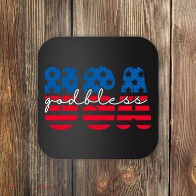 USA God Bless Patriot Celebration Coaster
