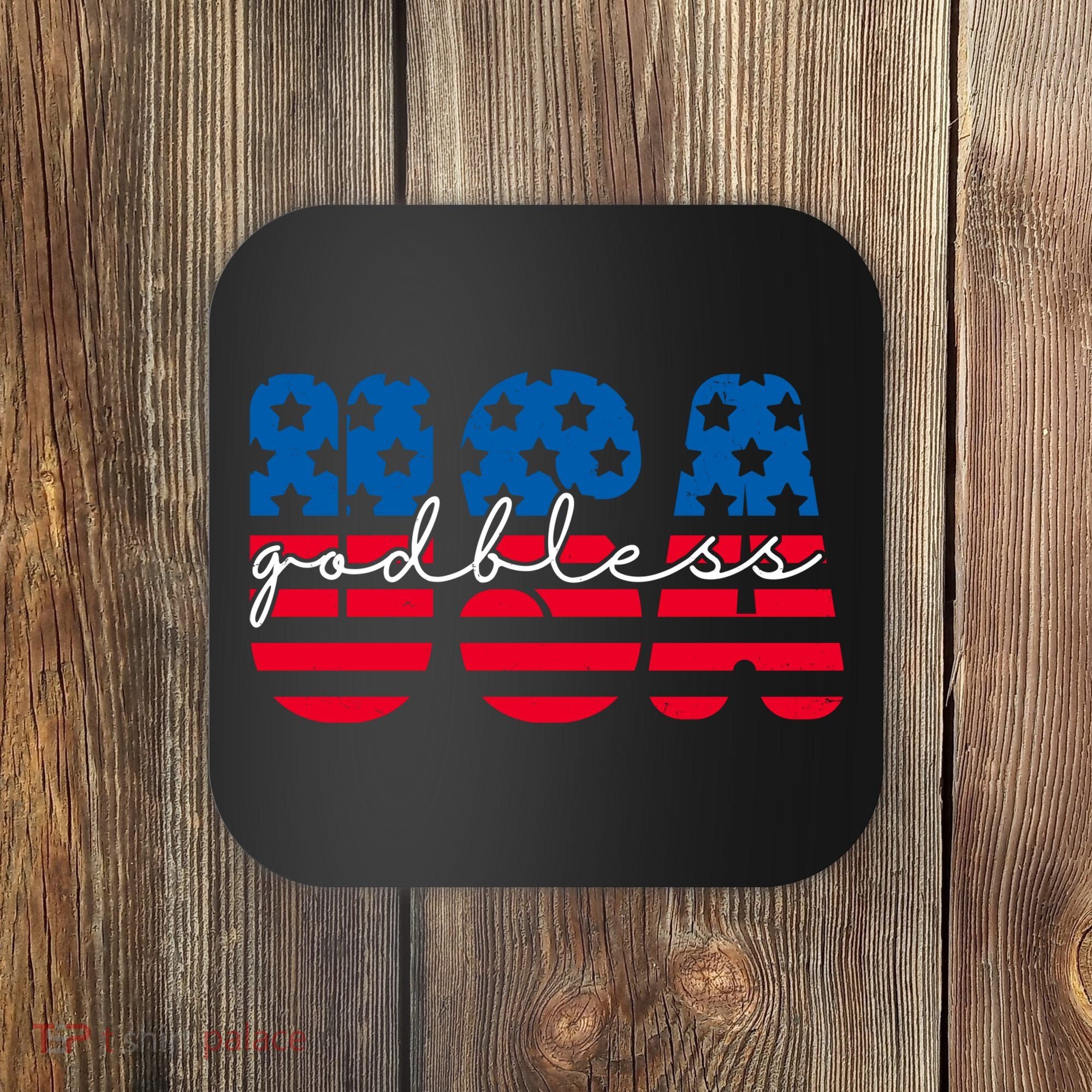 USA God Bless Patriot Celebration Coaster