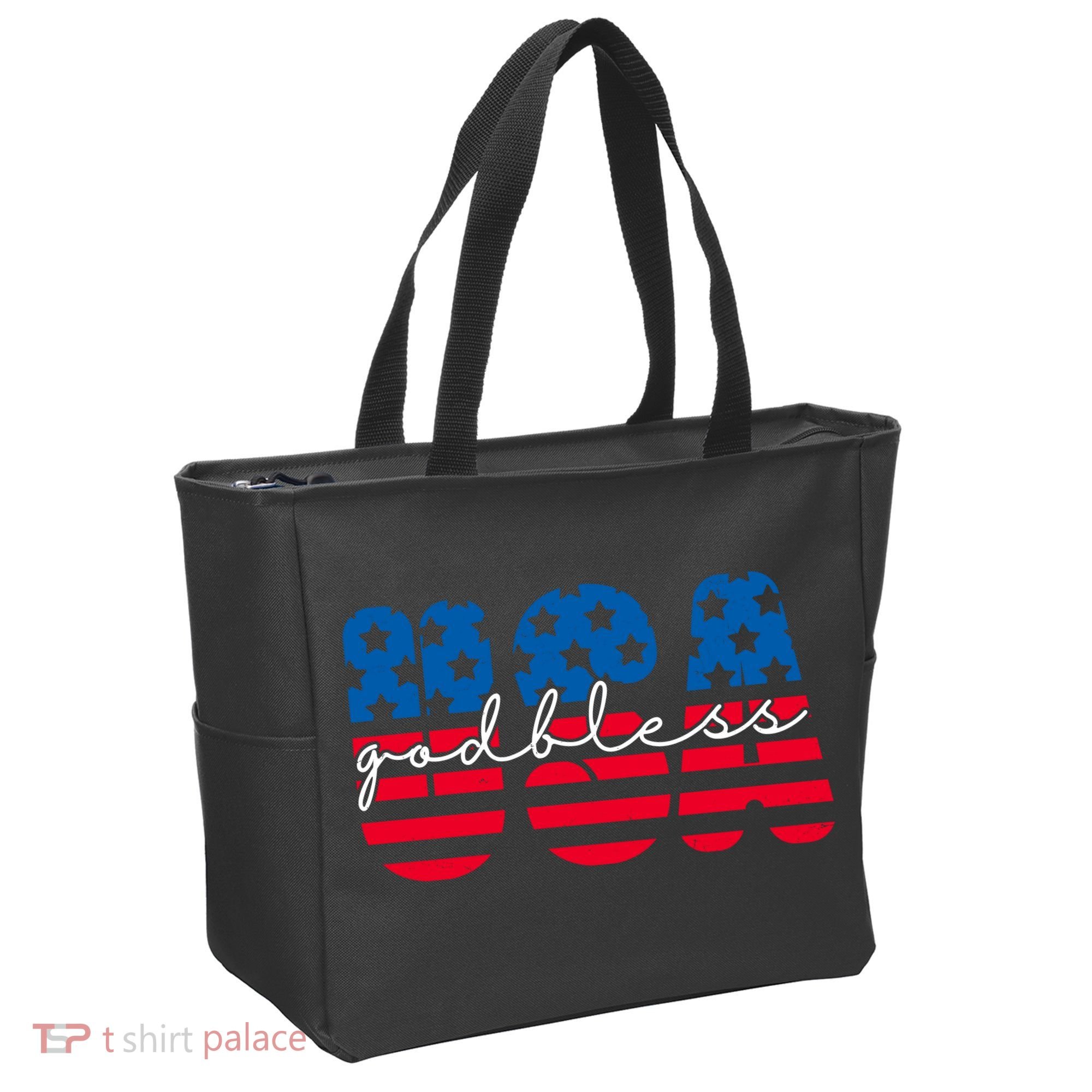 USA God Bless Patriot Celebration Tote Bag