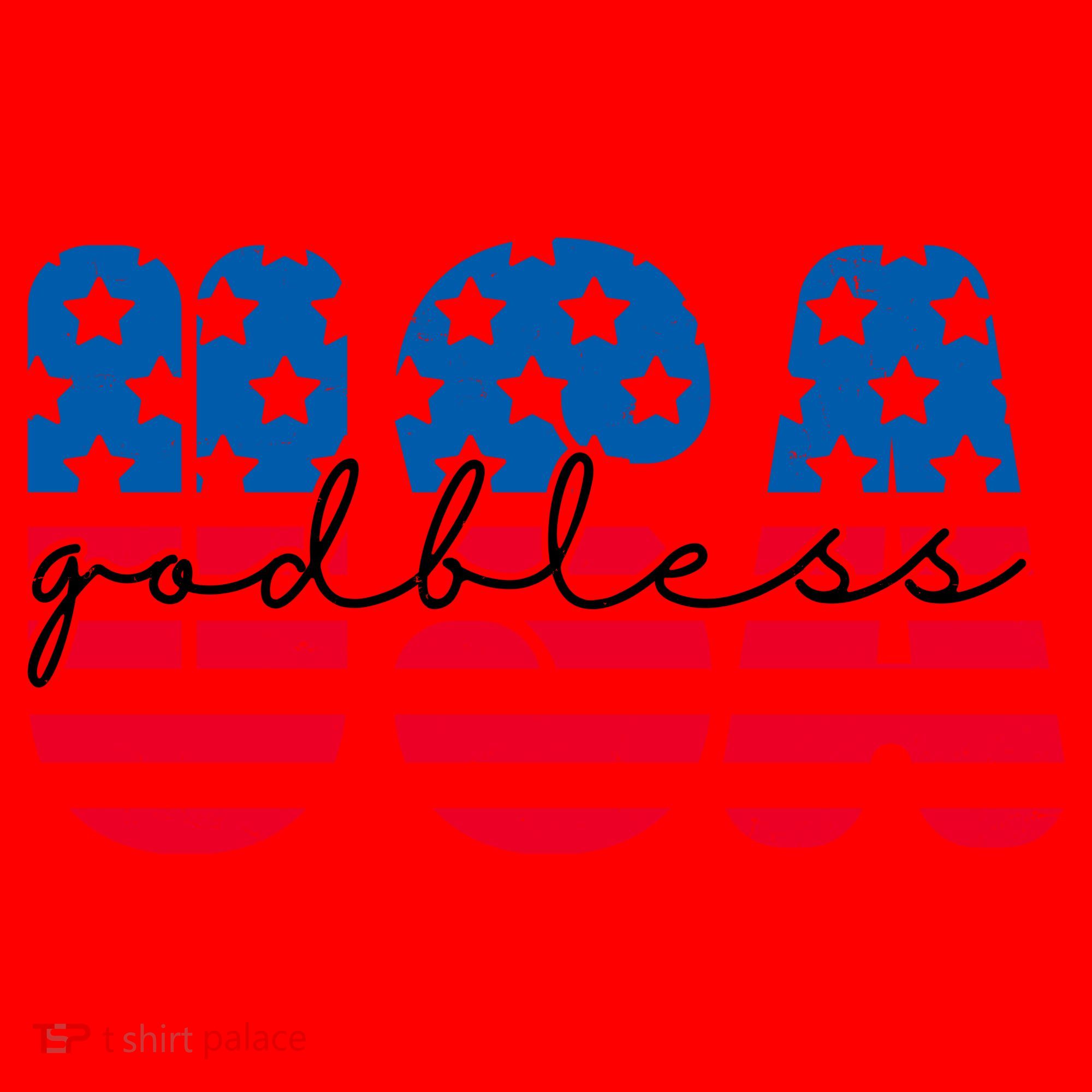 USA God Bless Patriot Celebration Santa Hat
