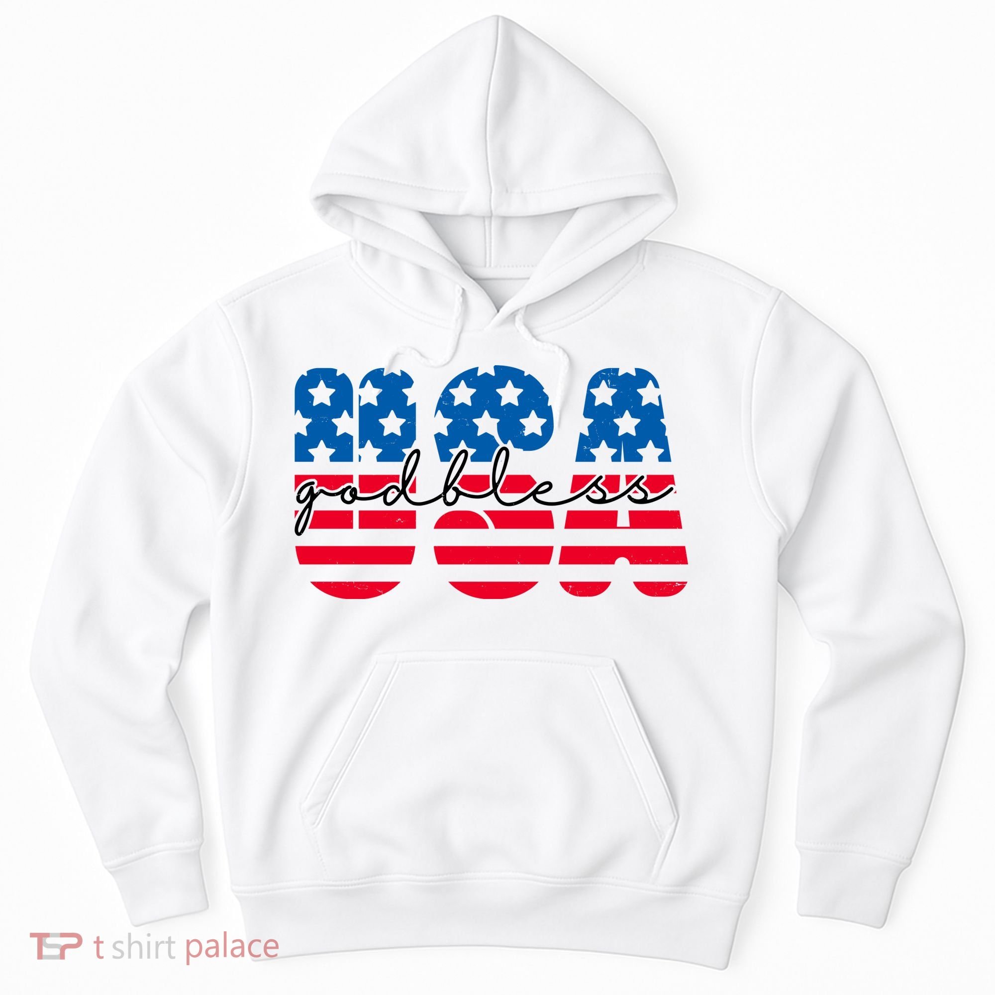 USA God Bless Patriot Celebration Hoodie