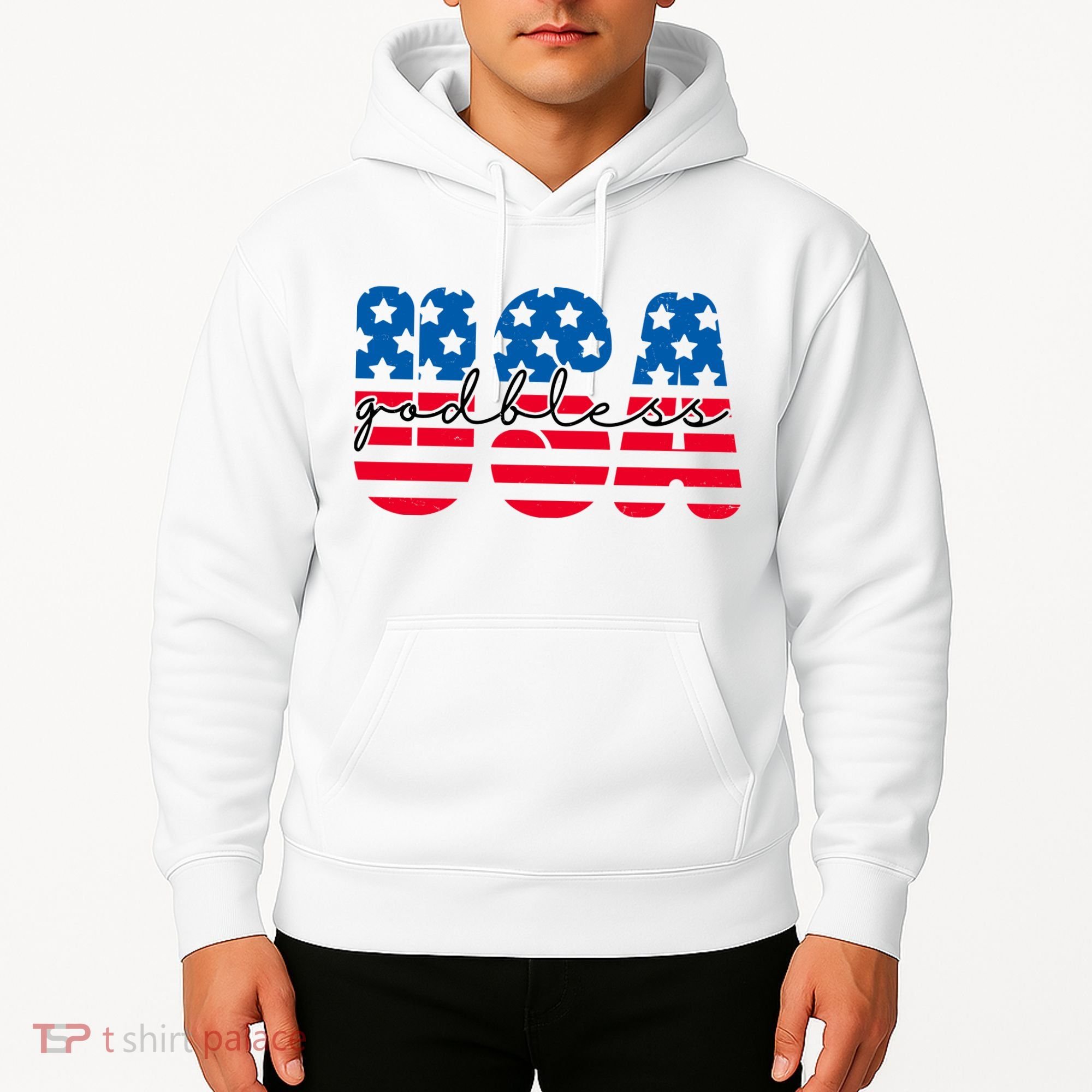 USA God Bless Patriot Celebration Hoodie