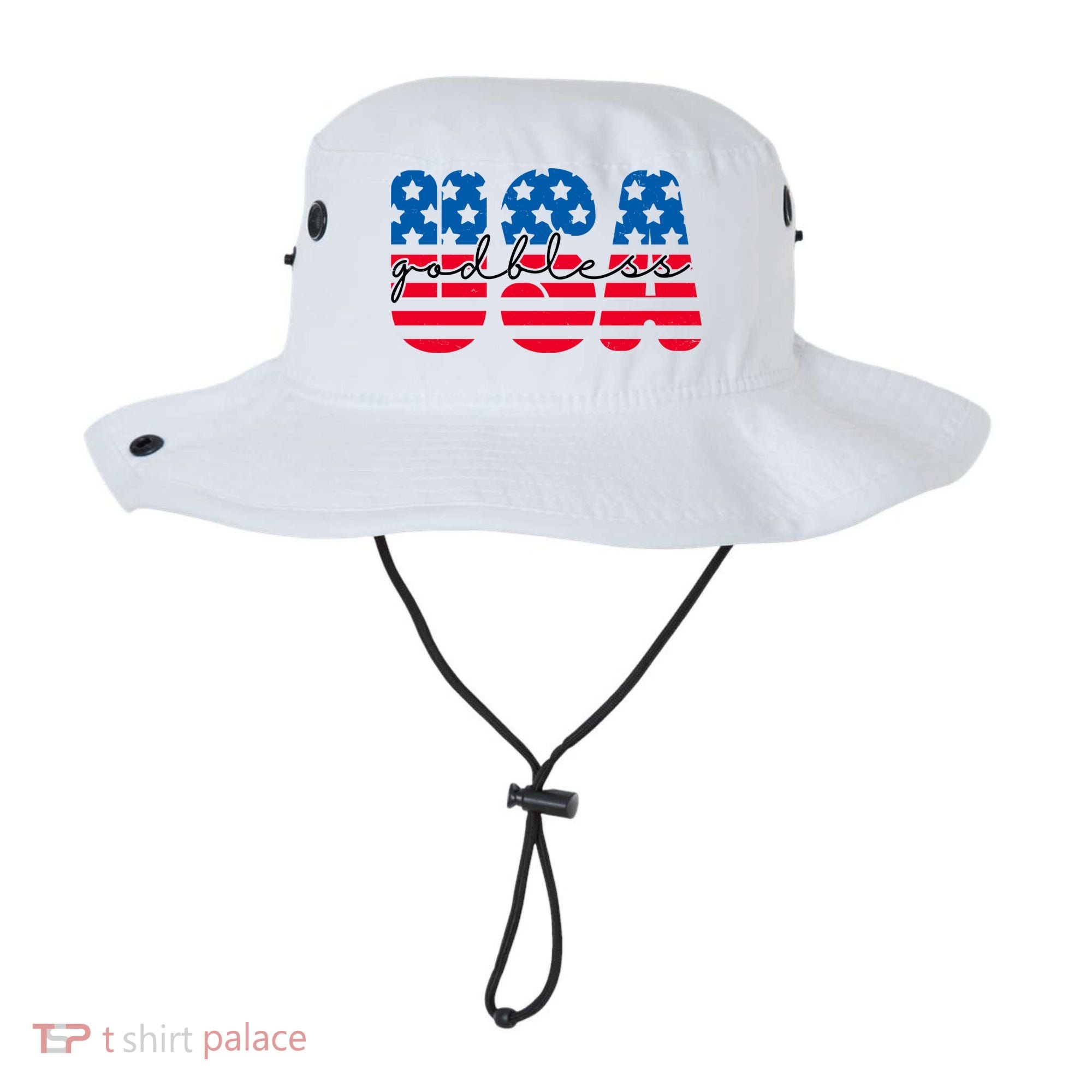 USA God Bless Patriot Celebration Bucket Hat