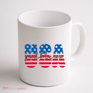 USA God Bless Patriot Celebration Coffee Mug back