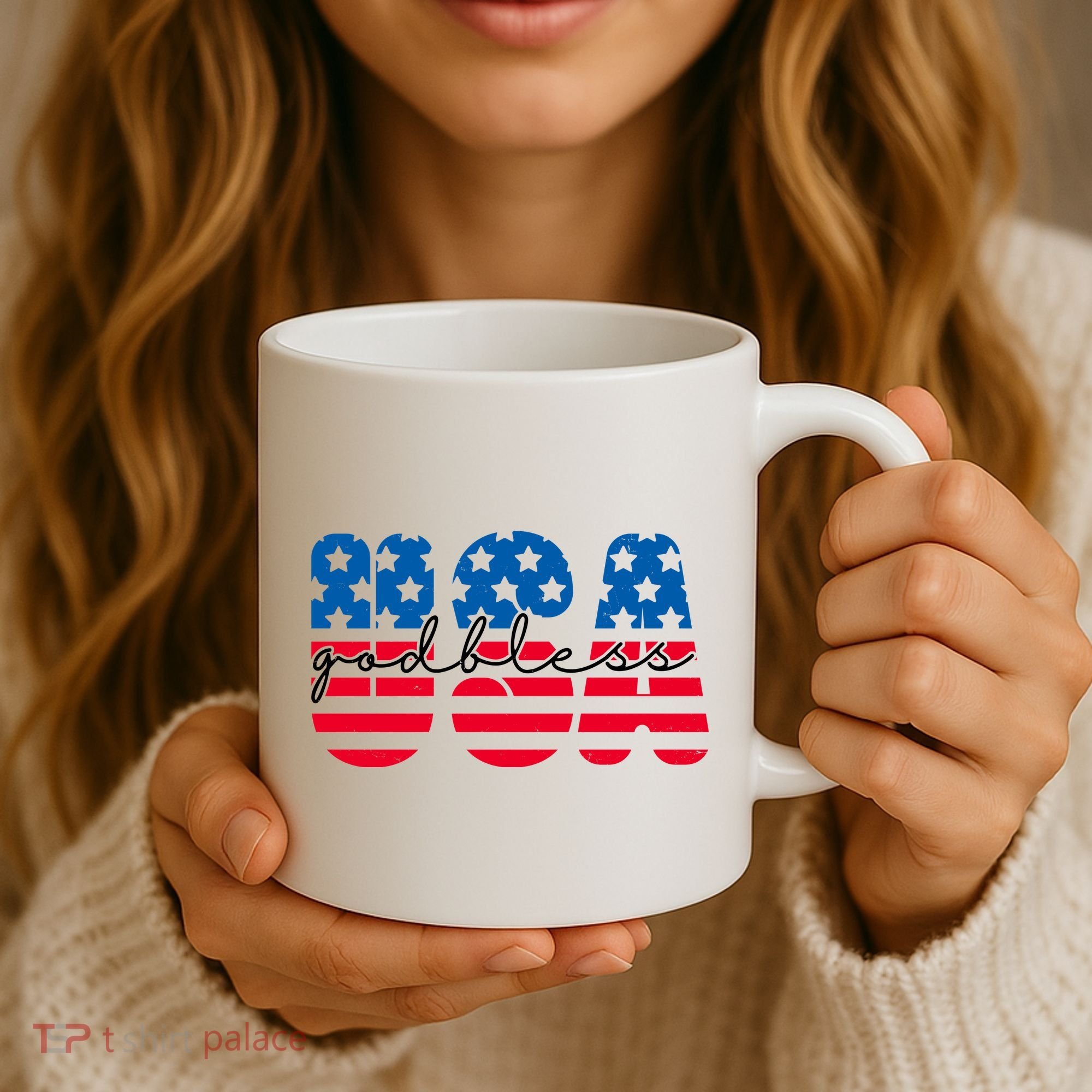 USA God Bless Patriot Celebration Coffee Mug