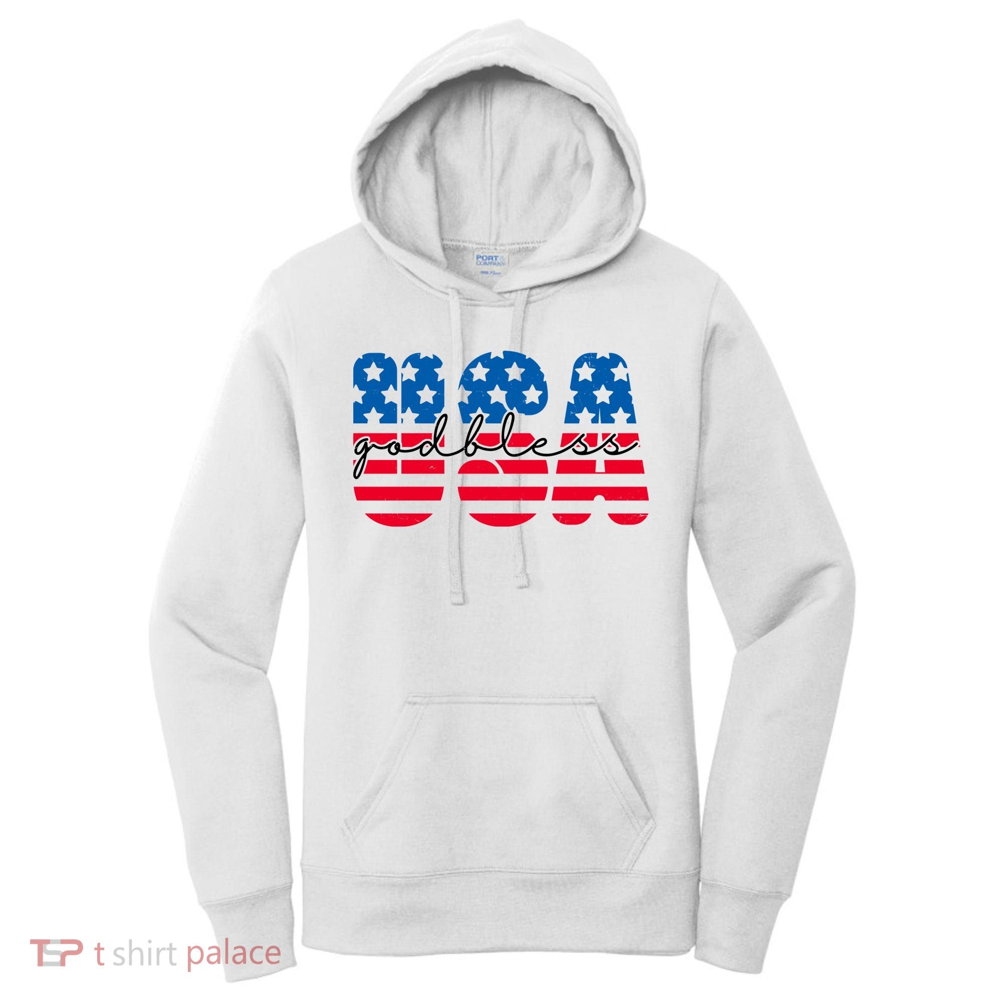 USA God Bless Patriot Celebration Women's Hoodie