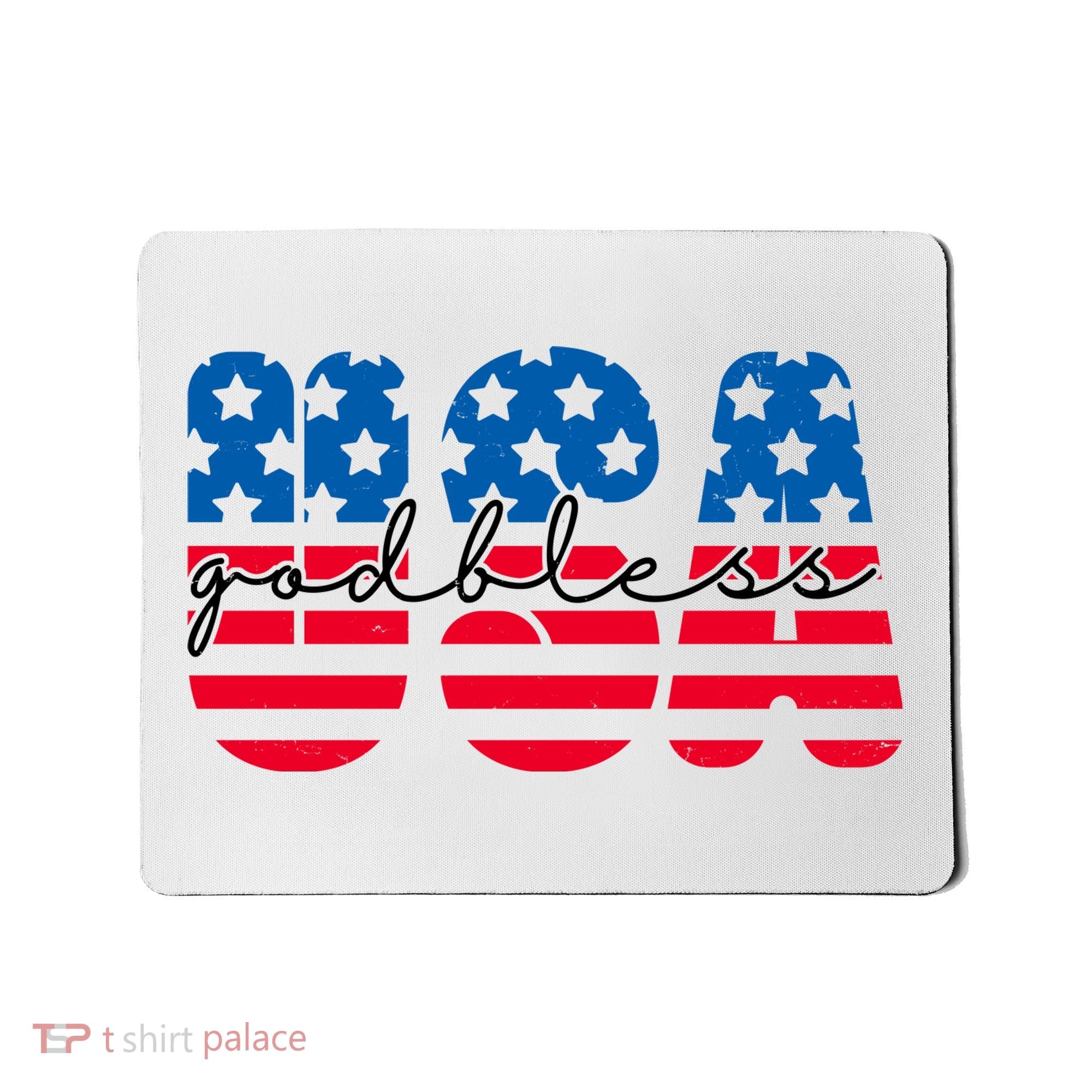 USA God Bless Patriot Celebration Mousepad