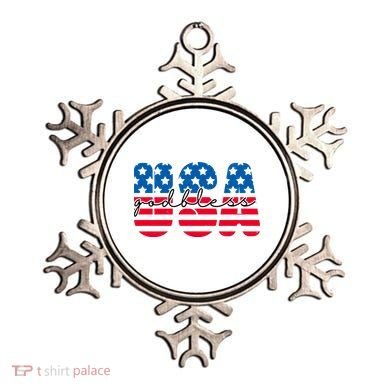 USA God Bless Patriot Celebration Ornament