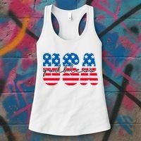 USA God Bless Patriot Celebration Women's Tank Top thumb 3