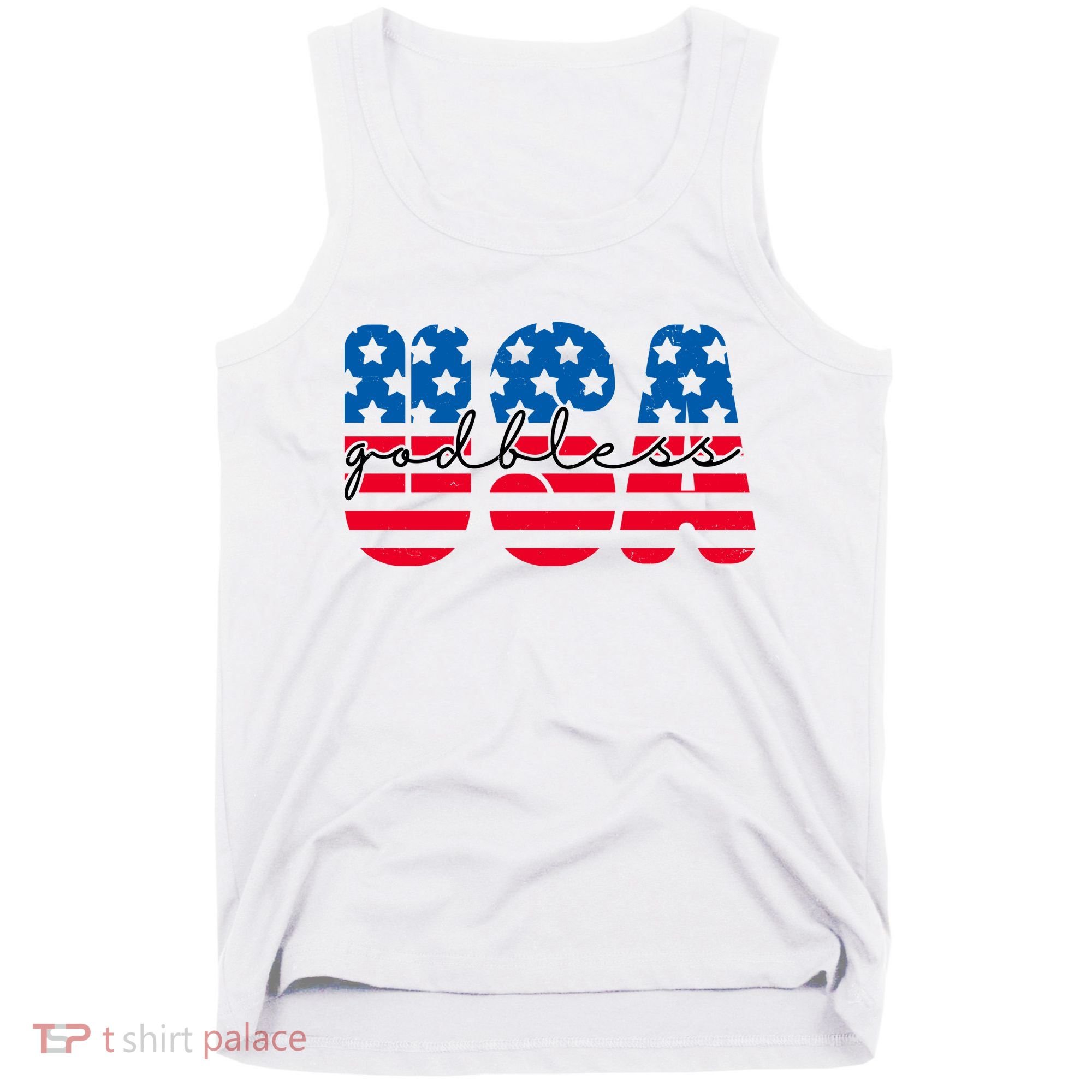 USA God Bless Patriot Celebration Tank Top