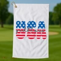 USA God Bless Patriot Celebration Golf Towel thumb 1