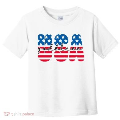 USA God Bless Patriot Celebration Toddler T-Shirt