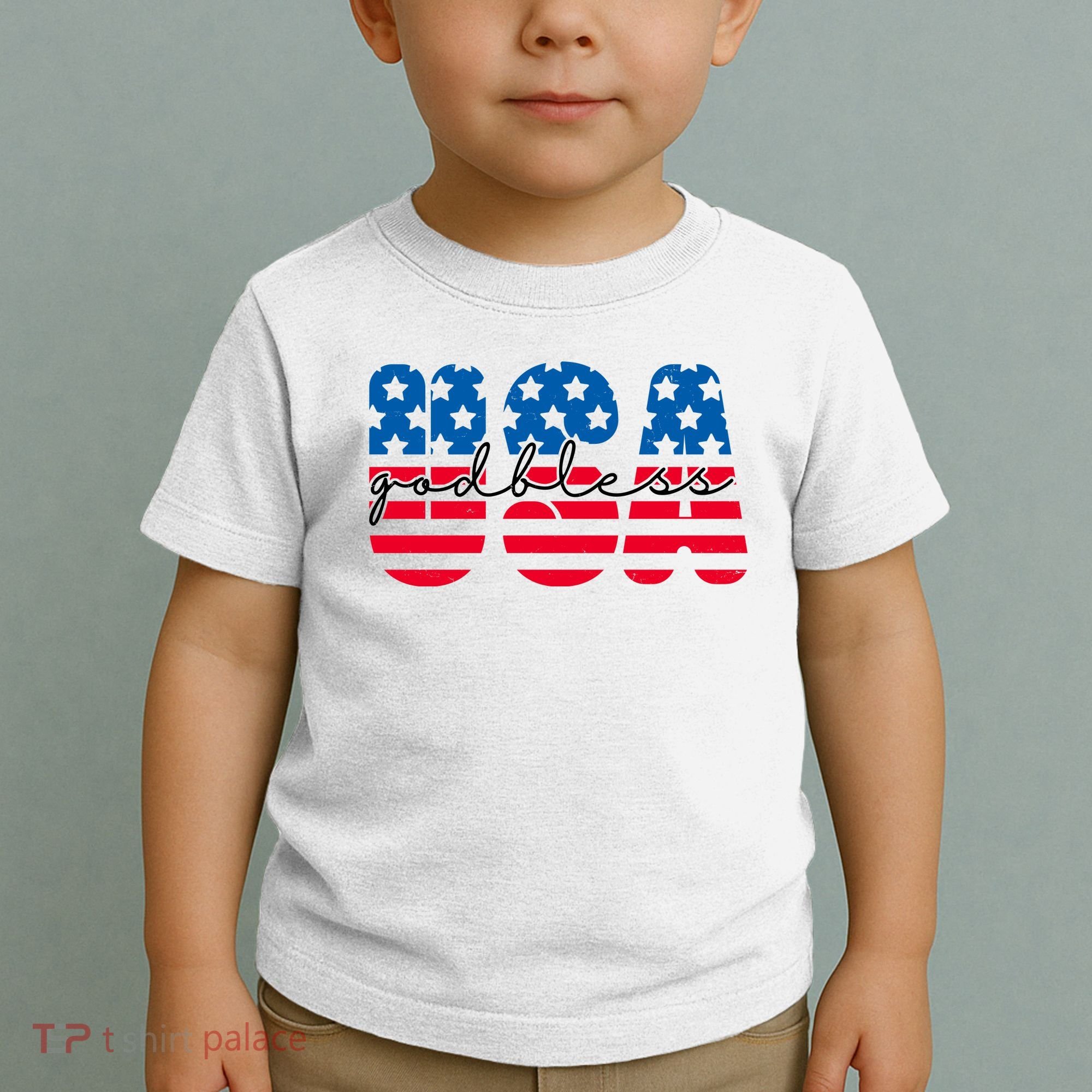 USA God Bless Patriot Celebration Toddler T-Shirt