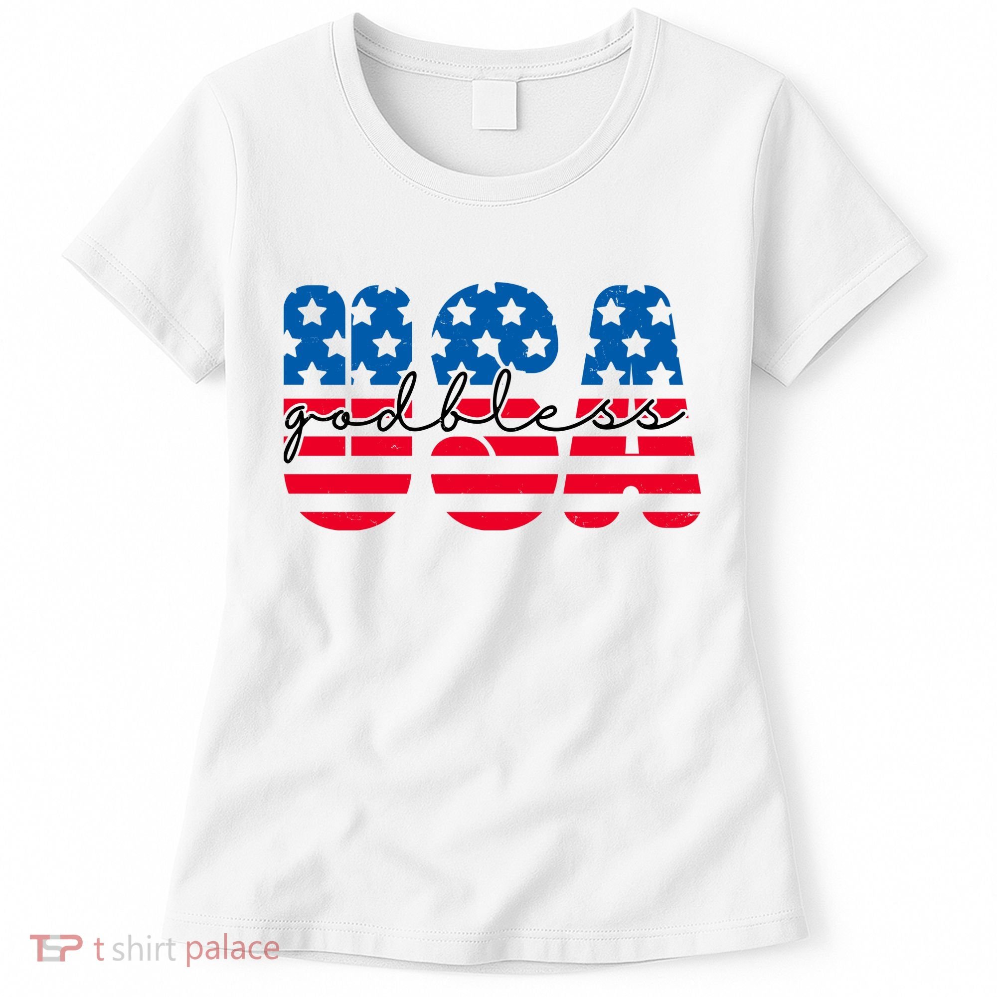 USA God Bless Patriot Celebration Women's T-Shirt