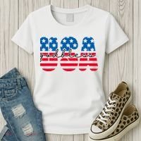 USA God Bless Patriot Celebration Women's T-Shirt thumb 3