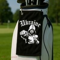 Ukraine Gift Flag Ukraini Kyiv Ukrainian Ukrajina Kyiv Golf Towel thumb 2
