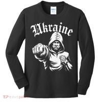 Ukraine Gift Flag Ukraini Kyiv Ukrainian Ukrajina Kyiv Kids Long Sleeve Shirt thumb 0