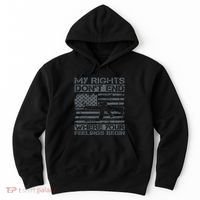 Usa Gun Flag My Rights DonT End Where Your Feelings Begin Hoodie thumb 0