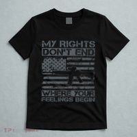 Usa Gun Flag My Rights DonT End Where Your Feelings Begin T-Shirt thumb 5