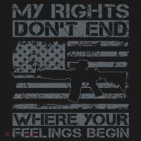 Usa Gun Flag My Rights DonT End Where Your Feelings Begin Bucket Hat thumb 4