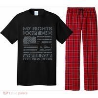 Usa Gun Flag My Rights DonT End Where Your Feelings Begin Pajama Set thumb 0